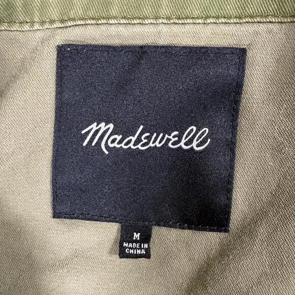 Utility Military Jacket Olive Green Cotton Madewell Womens M Fits - Picture 6 of 8